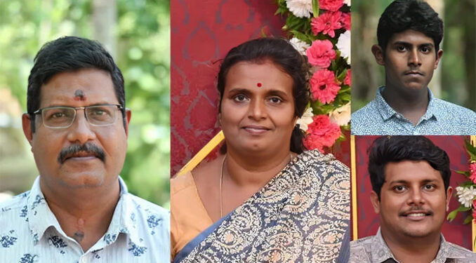 തിരുവനന്തപുരത്ത് അച്ഛനും അമ്മയും രണ്ടു മക്കളും തൂങ്ങി മരിച്ച നിലയിൽ