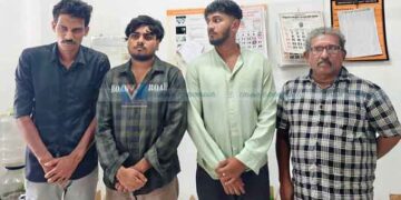 കാറില് കടത്തുകയായിരുന്ന 255 ലിറ്റര് മാഹി മദ്യം പിടികൂടി; 4 പേര് അറസ്റ്റില്