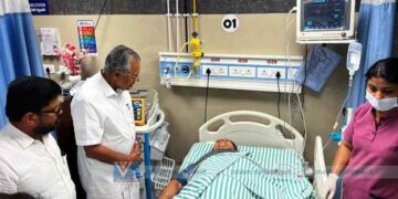 ആരോ​ഗ്യമന്ത്രി വീണാ ജോർജിനെ ആശുപത്രിയിൽ സന്ദർശിച്ച് മുഖ്യമന്ത്രി