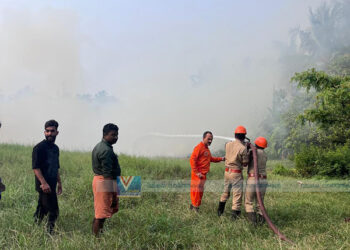 ഓര്‍ക്കാട്ടേരി വയലിലെ തീപിടിത്തം പരിഭ്രാന്തി പരത്തി