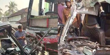 മലപ്പുറം മൊറയൂരില്‍ ബസും കാറും കൂട്ടിയിടിച്ച്  മൂന്ന് മരണം