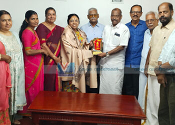 വനിതാ ദിനത്തില്‍ സുഷമ രാമദാസിന് ആദരവിന്റെ പൊന്നാട