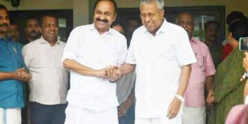പിണറായി വിജയനെ സന്ദര്‍ശിച്ച് വി.ഡി.സതീശന്‍