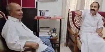 ആ​ന്‍റ​ണി​യു​ടെ അ​നു​ഗ്ര​ഹം തേ​ടി സ​തീ​ശ​ൻ; സു​വ​ർ​ണ കാ​ല​ഘ​ട്ട​മാ​ക​ട്ടെ​യെ​ന്ന് ആ​ശം​സ