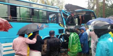 ഓര്ക്കാട്ടേരി ഒപികെയില് ബസുകള് കൂട്ടിയിടിച്ച് നിരവധി പേര്ക്ക് പരിക്ക്