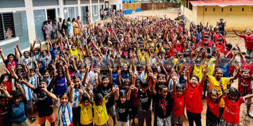 ലോകകപ്പിനെ വരവേറ്റ് കല്ലാമല യുപി സ്കൂള്
