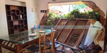 മണ്തിട്ട ഇടിഞ്ഞുവീണ് വീടിന്റെ ചുമര് തകര്ന്നു; ഒഴിവായത് വന് ദുരന്തം