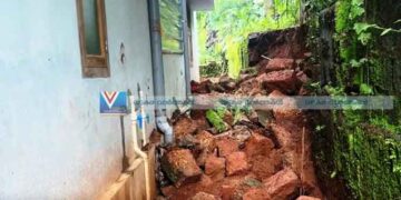 നിര്‍മാണത്തിനിടെ മതിലിടിഞ്ഞ് വീണു; രണ്ട് തൊഴിലാളികള്‍ക്ക് പരിക്ക്