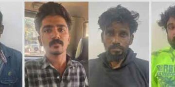 പോ​ലീ​സ് ഉ​ദ്യോ​ഗ​സ്ഥ​നെ സി​റി​ഞ്ചു​കൊ​ണ്ട് കു​ത്തി​പ്പ​രി​ക്കേ​ൽ​പ്പി​ച്ച സം​ഭ​വം: നാലു പേര്‍ പി​ടി​യി​ൽ