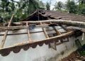 തെങ്ങ് വീണ് വീടിന്റെ മേല്‍ക്കൂര തകര്‍ന്നു