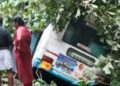 പാലക്കാട് കെഎസ്ആർടിസി ബസ് താഴ്ചയിലേക്ക് മറിഞ്ഞ് ഒരു മരണം; നിരവധി പേർക്ക് പരിക്ക്