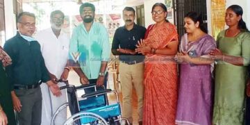 കുന്നുമ്മല് സിഎച്ച്സിയില് വീല്ചെയര് നല്കി