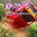 ലോറി കുളത്തിലേക്ക് മറിഞ്ഞു; ഡ്രൈവര്‍ അത്ഭുതകരമായി രക്ഷപ്പെട്ടു
