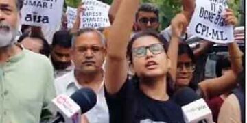 ഗ്യാനേഷ് കുമാറിന്‍റെ രാജി ആവശ്യപ്പെട്ട് ഡൽഹിയിൽ വൻ പ്രതിഷേധം