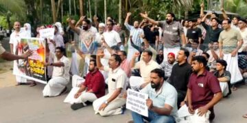 പോക്സോ കേസ് പ്രതിയെ അറസ്റ്റ് ചെയ്തില്ലെന്ന് ആരോപണം; പ്രതിയുടെ വീട്ടിലേക്ക് മാര്ച്ച് നടത്തി